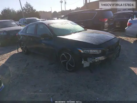 1HGCV1F39LA157824 — 2020 Honda Accord, Передняя часть, фото до ремонта