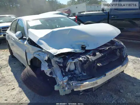 1HGCV1F10LA118716 — 2020 Honda Accord, Передняя часть, фото до ремонта