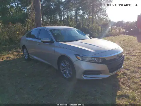1HGCV1F19LA091354 — 2020 Honda Accord, Урон от шторма, фото до ремонта