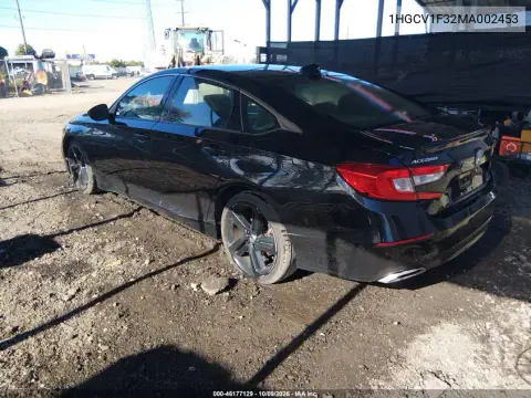 2021 Honda Accord Sport VIN 1HGCV1F32MA002453 фото 2