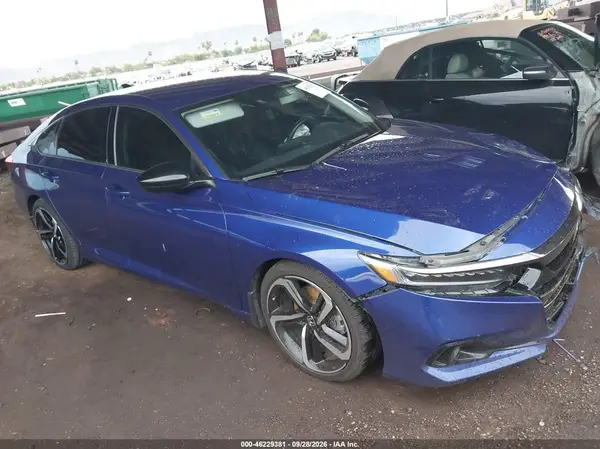 1HGCV1F46MA113161 — 2021 Honda Accord, Передняя часть (Front End), фото до ремонта