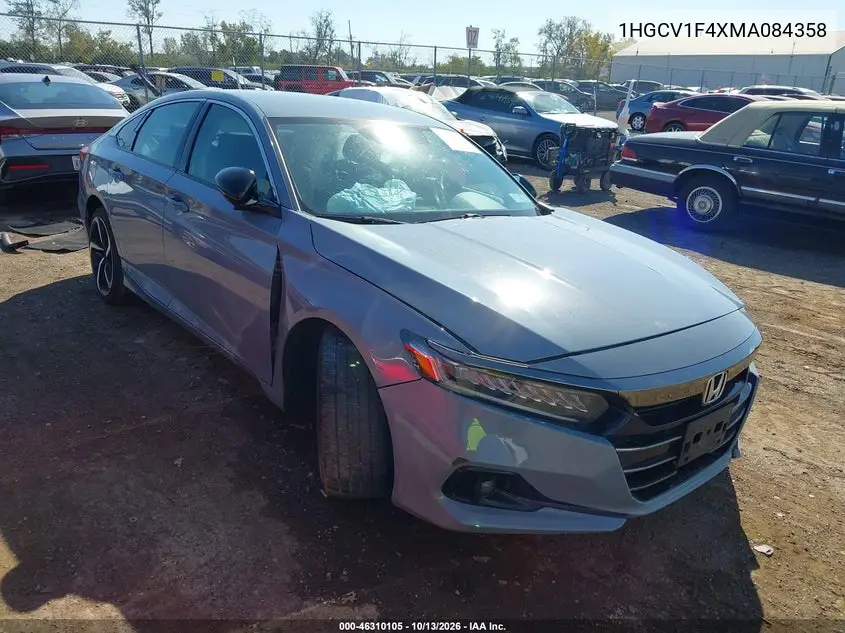 2021 Honda Accord Sport Special Edition VIN 1HGCV1F4XMA084358 фото 2