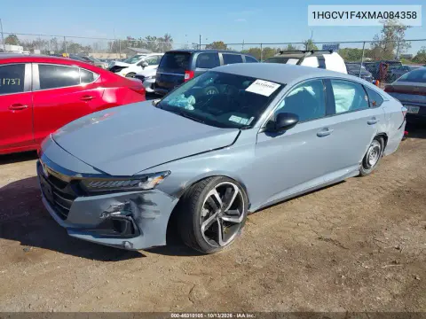 2021 Honda Accord Sport Special Edition VIN 1HGCV1F4XMA084358 фото 3