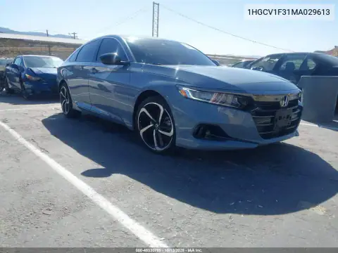 1HGCV1F31MA029613 — 2021 Honda Accord, Сзади слева, фото до ремонта
