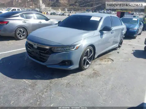1HGCV1F31MA029613 — 2021 Honda Accord, фото 3 с аукциона IAAI, Сзади слева