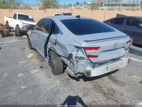 1HGCV1F31MA029613 — 2021 Honda Accord, фото 4 с аукциона IAAI, Сзади слева
