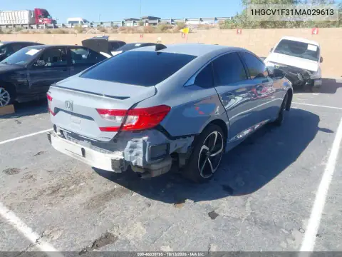 1HGCV1F31MA029613 — 2021 Honda Accord, фото 5 с аукциона IAAI, Сзади слева