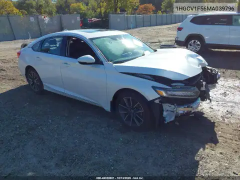 1HGCV1F56MA039796 — 2021 Honda Accord, Сзади, фото до ремонта
