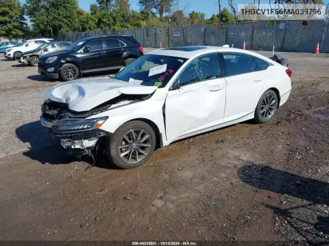 1HGCV1F56MA039796 — 2021 Honda Accord, фото 2 с аукциона IAAI, Задняя часть