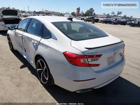 2022 Honda Accord Sport VIN 1HGCV1F38NA090393 фото 4