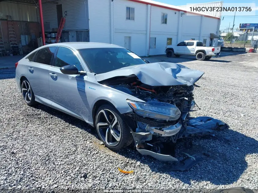 2022 Honda Accord Hybrid Sport VIN 1HGCV3F23NA013756 фото 1
