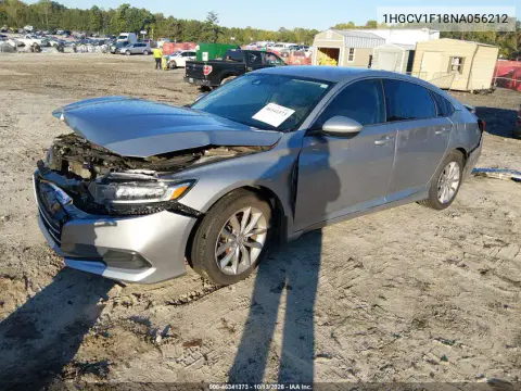 2022 Honda Accord Lx VIN 1HGCV1F18NA056212 фото 2