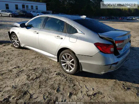 2022 Honda Accord Lx VIN 1HGCV1F18NA056212 фото 3