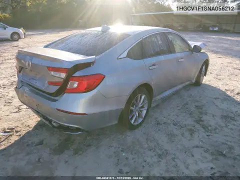 2022 Honda Accord Lx VIN 1HGCV1F18NA056212 фото 4