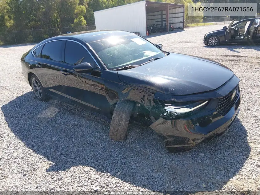 2024 Honda Accord Hybrid Ex-L VIN 1HGCY2F67RA071556 фото 1