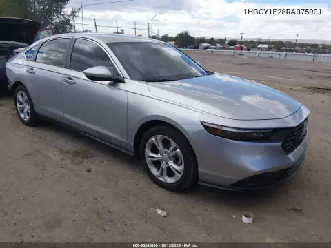 1HGCY1F28RA075901 — 2024 Honda Accord, Сзади, фото до ремонта