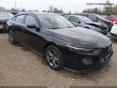 1HGCY1F36RA043652 — 2024 Honda Accord, Задняя часть слева, фото до ремонта