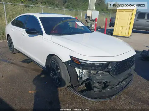 1HGCY2F55RA078822 — 2024 Honda Accord, Передняя часть, фото до ремонта
