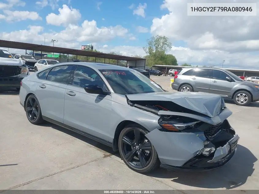 1HGCY2F79RA080946 Honda Accord 2024 — повреждение Передняя часть, фото до ремонта