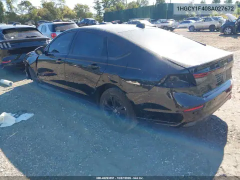 2025 Honda Accord Se VIN 1HGCY1F40SA027672 фото 4