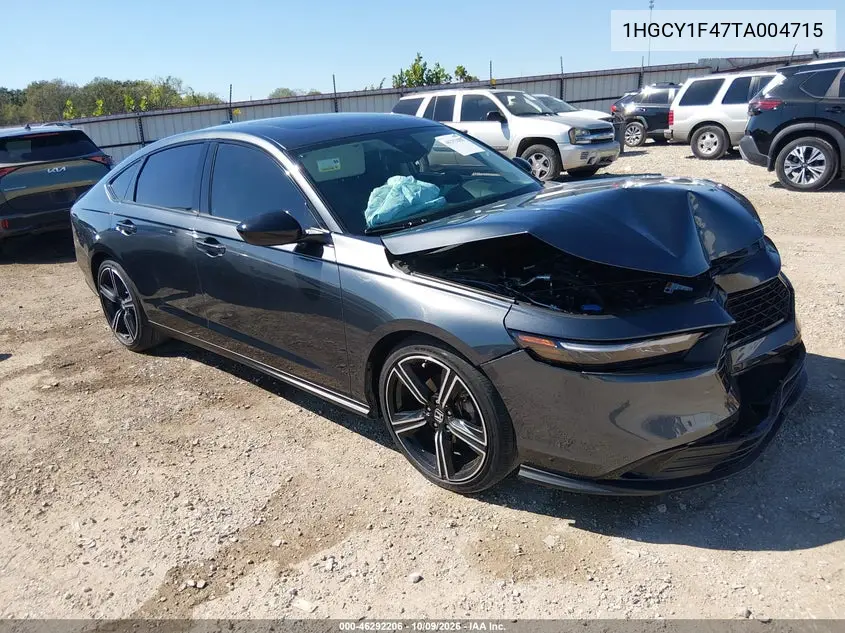 2026 Honda Accord Se VIN 1HGCY1F47TA004715 фото 2