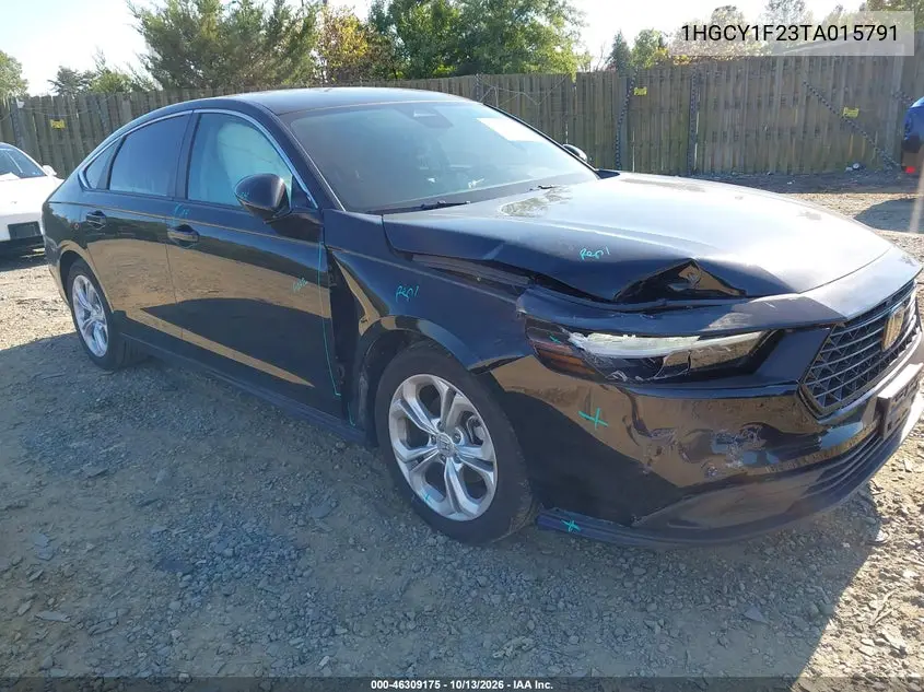 2026 Honda Accord Lx VIN 1HGCY1F23TA015791 фото 2