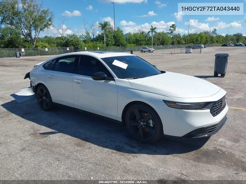 2026 Honda Accord Hybrid Sport-L VIN 1HGCY2F72TA043440 фото 1