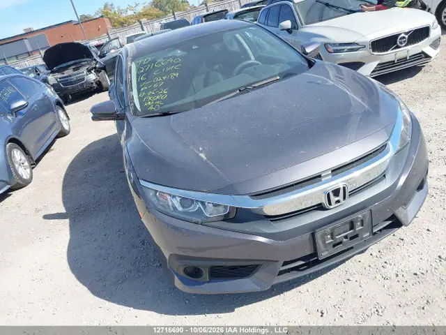 2HGFC2F88GH024189 — 2016 Honda Civic EX 4DR, Град (Hail), фото до ремонта
