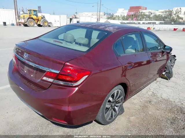 2HGFB2F91FH510532 — 2015 Honda Civic EX-L, фото 4 с аукциона IAAI 14.10.2026, Передняя часть