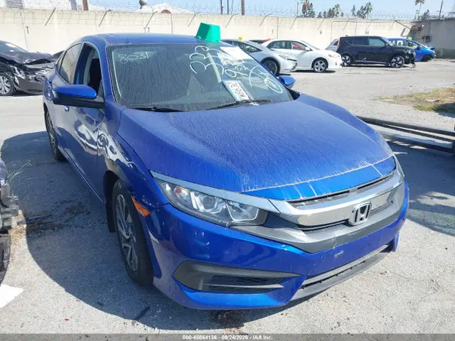 2HGFC2F74JH566307 — 2018 Honda Civic EX, Передняя часть слева (Left Front), фото до ремонта