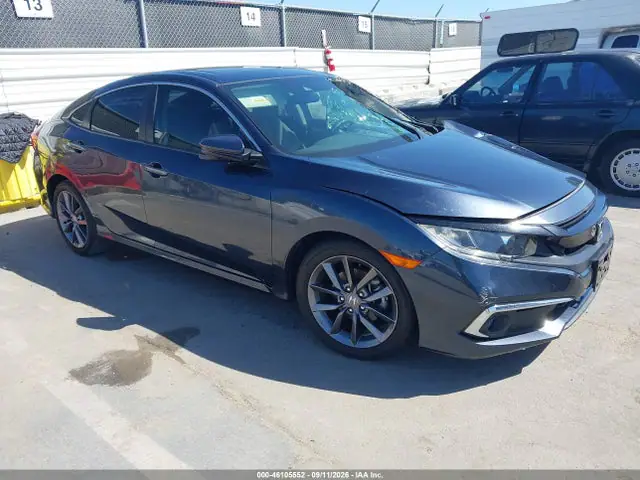 19XFC1F30ME208580 — 2021 Honda Civic EX, Передняя часть слева (Left Front), фото до ремонта
