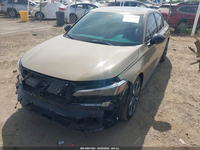 19XFL4H9XSE011447 — 2025 Honda Civic Hybrid Sport Touring, фото 2 с аукциона IAAI 30.09.2026, Передняя часть