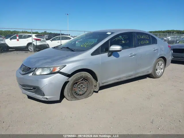 2014 Honda Civic Lx VIN 2HGFB2F45EH031436 фото 2