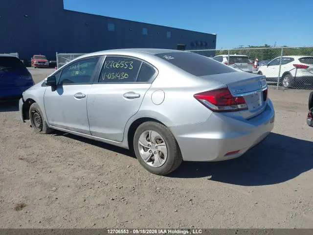 2014 Honda Civic Lx VIN 2HGFB2F45EH031436 фото 3