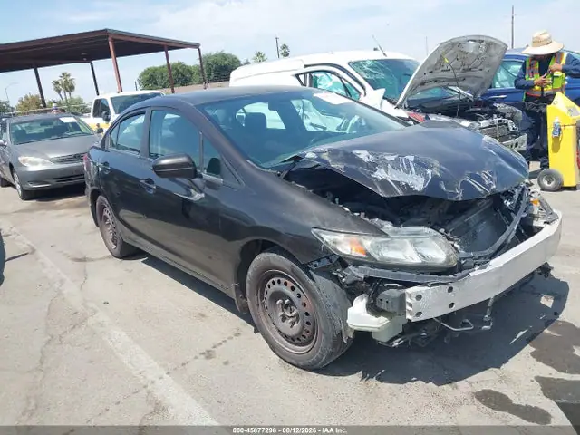 2HGFB2F55EH500419 — 2014 Honda Civic LX, Передняя часть (Front End), фото до ремонта