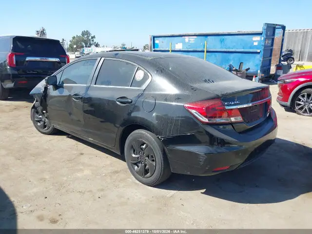 19XFB2F54FE269251 — 2015 Honda Civic LX, фото 3 с аукциона IAAI 14.10.2026, Передняя часть слева