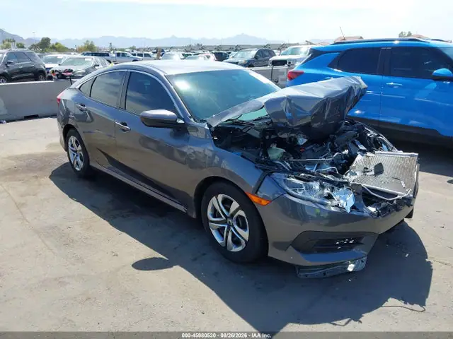 19XFC2F50HE210360 — 2017 Honda Civic LX, Передняя часть (Front End), фото до ремонта