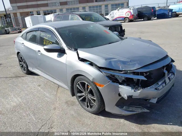 2HGFC2F57JH025699 — 2018 Honda Civic LX, Передняя часть (Front), фото до ремонта