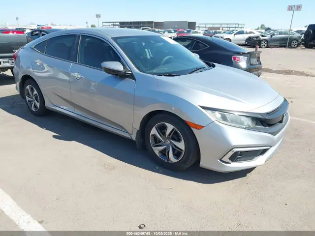 19XFC2F62KE009513 — 2019 Honda Civic LX, Задняя часть слева (Left Rear), фото до ремонта