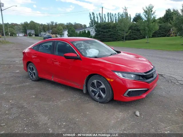 2HGFC2F52LH001975 — 2020 Honda Civic LX, Передняя часть слева (Left Front), фото до ремонта