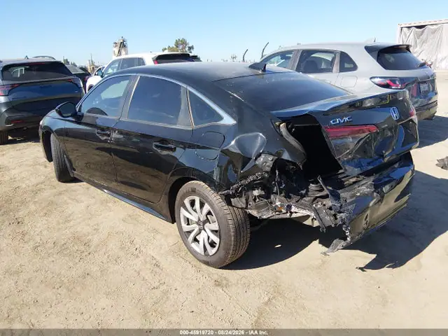 2HGFE2F22NH553768 — 2022 Honda Civic LX, фото 3 с аукциона IAAI 30.09.2026, Задняя часть