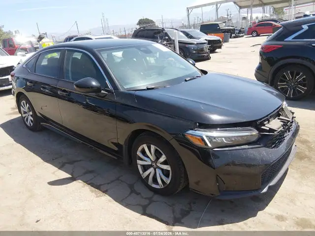 2HGFE2F2XSH522828 — 2025 Honda Civic LX, Передняя часть (Front End), фото до ремонта