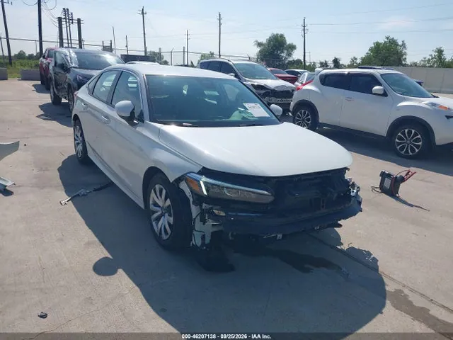2026 Honda Civic Lx VIN 2HGFE2F25TH602569 фото 1