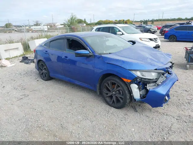 2HGFC2F85KH016575 — 2019 Honda Civic Sport, Передняя часть (Front), фото до ремонта