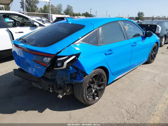19XFL2H89NE011262 — 2022 Honda Civic Sport, фото 4 с аукциона IAAI 14.10.2026, Задняя часть