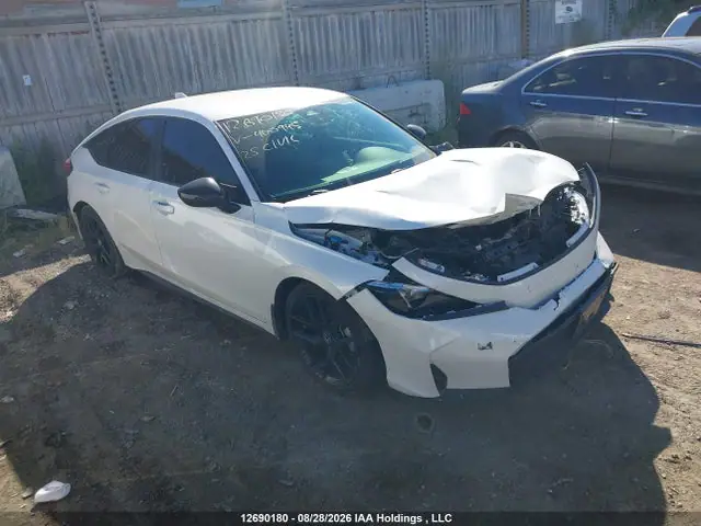 19XFL2H85SE400945 — 2025 Honda Civic Sport, Передняя часть (Front), фото до ремонта
