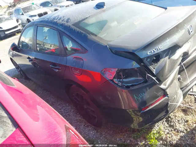 2HGFE2F53SH568043 — 2025 Honda Civic Sport, фото 3 с аукциона IAAI 30.09.2026, Задняя часть