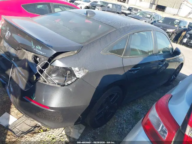 2HGFE2F53SH568043 — 2025 Honda Civic Sport, фото 4 с аукциона IAAI 30.09.2026, Задняя часть