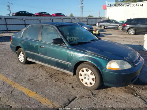 1HGEJ6675WL004774 — 1998 Honda Civic, Повреждения со всех сторон, фото до ремонта