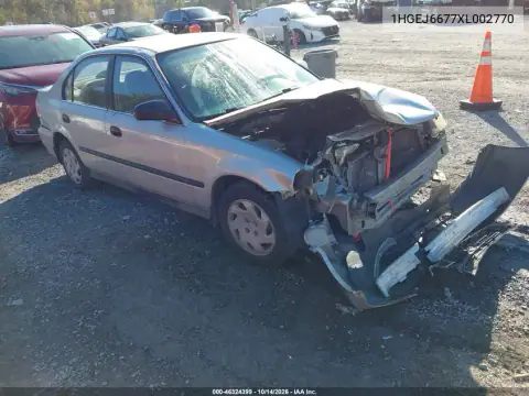 1HGEJ6677XL002770 — 1999 Honda Civic, Передняя часть, фото до ремонта